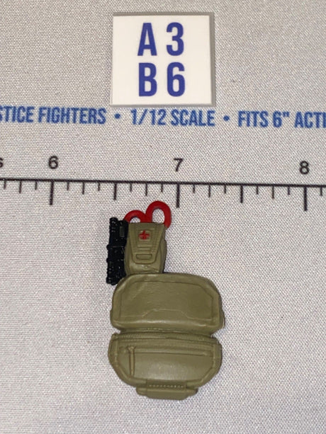 1/12 Scale Modern Era Olive Drab Medical Backpack and First Aid Pouch Set - Valaverse