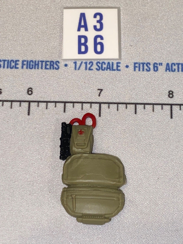 1/12 Scale Modern Era Olive Drab Medical Backpack and First Aid Pouch Set - Valaverse
