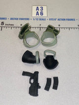 1/12 Scale Modern Era Pistol, Thigh Holster and Knee Pads Set - Valaverse