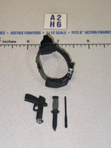 1/12 Scale Modern Era Web Belt with Knife Pistol
And Holster - Valaverse
