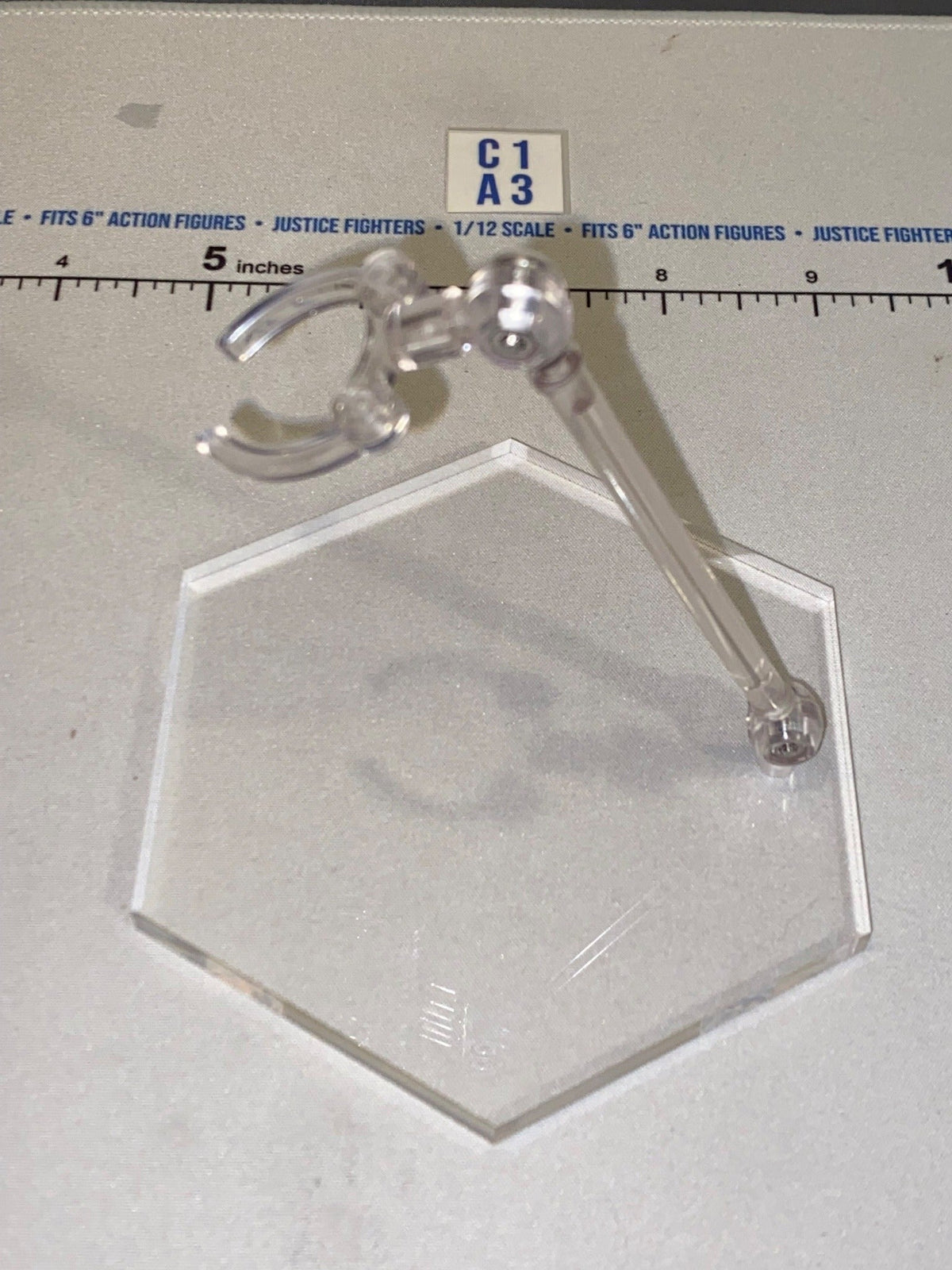 1/12 Scale Figure Display Stand with Articulated Arm and Clip