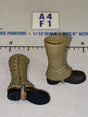 1/12 Scale WWII US Boots with Leggings - DID Reiben BAR Guner