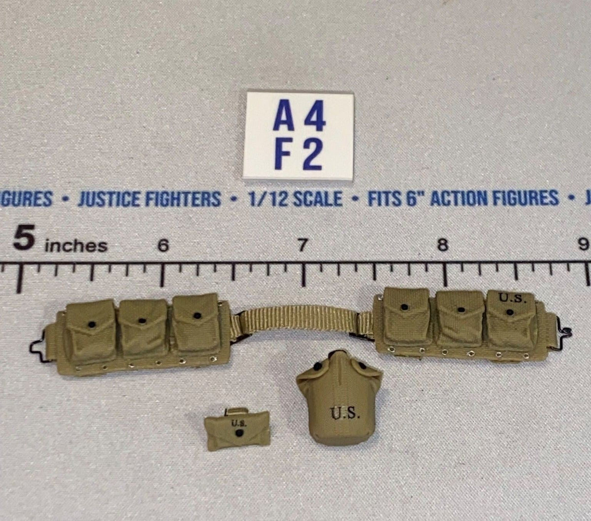 1/12 Scale WWII US Army BAR Web Gear Set - DID Reiben BAR Gunner