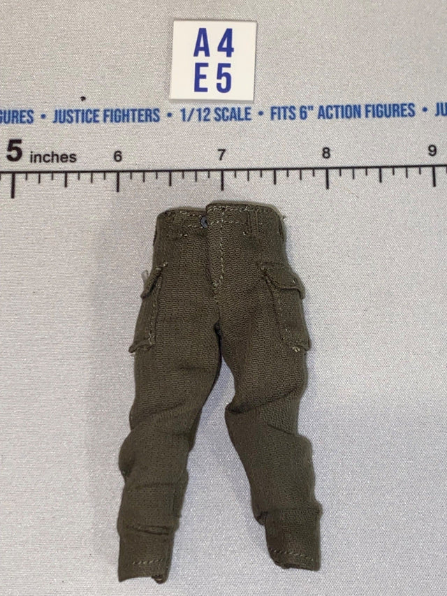1/12 Scale WWII US Olive Drab HBT Pants - DID Rieben BAR Guner
