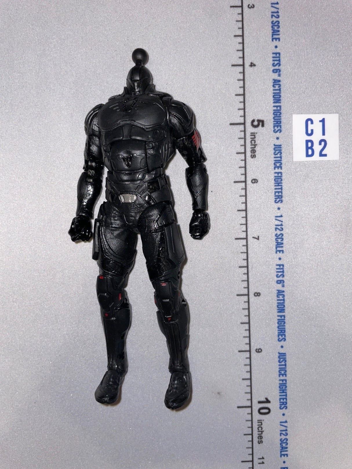 1/12 Scale Modern Era Black Tactical Armored Figure Body - GI Joe Classified