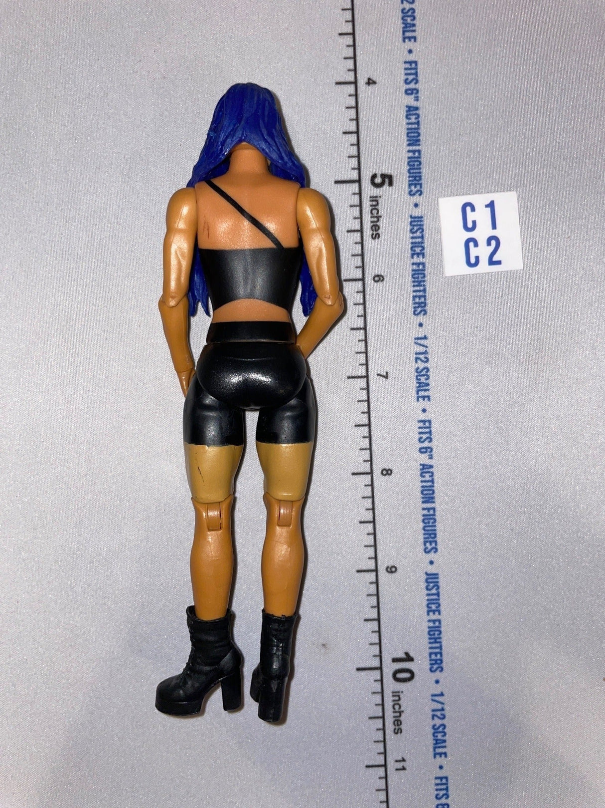 1/12 Scale Modern Era Female Action Figure with Blue Hair - Mattel WWE