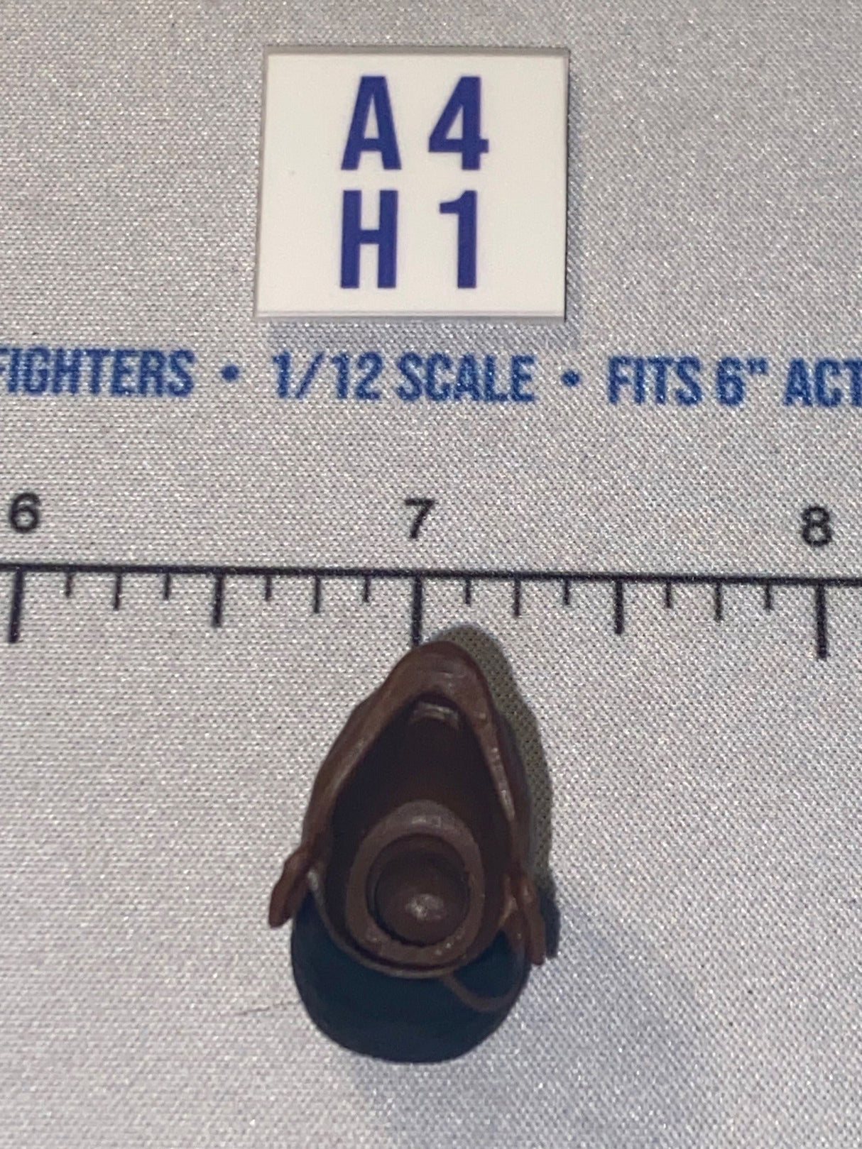 1/12 Scale Male Head Sculpt with Dark Hair and Mustache - GI Joe Classified