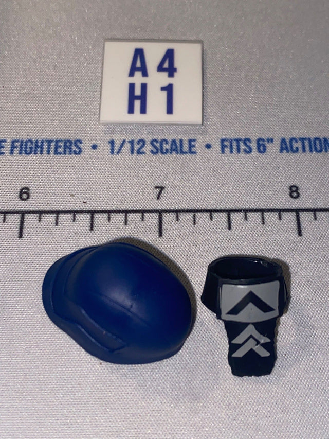 1/12 Scale Modern Era Blue Cobra Trooper Helmet and Armband Set - GI Joe Classified