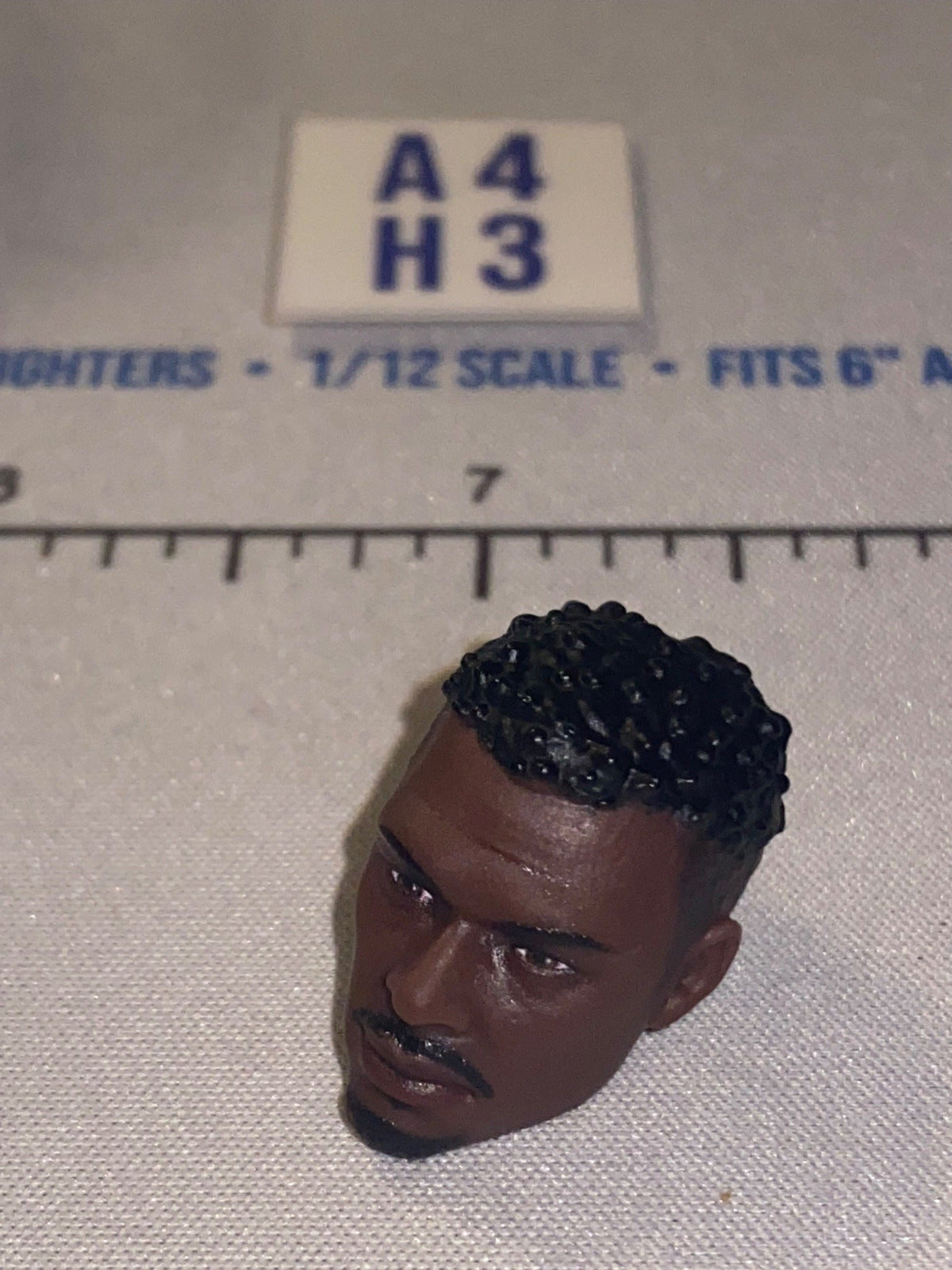 1/12 Scale Male Head Sculpt - Goatee African American