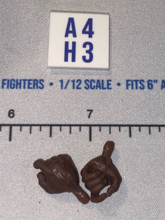 1/12 Scale Male Fist Hands with Trigger Finger Set - African American
