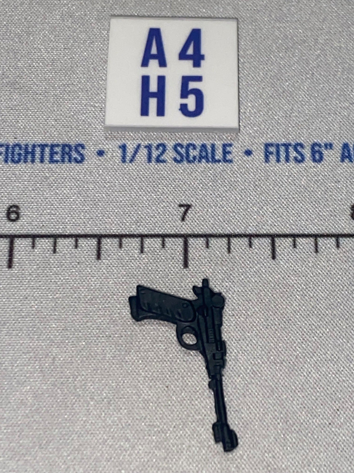 1/12 Scale Science Fiction Blaster Pistol - Matte Black - GI Joe Classified