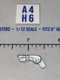1/12 Scale Star Wars Black Series Science Fiction Ray Gun Pistol - Silver Metal