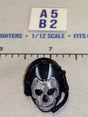 1/12 Scale Modern Era Tactical Skull Face Mask Head with Headset - Valaverse
