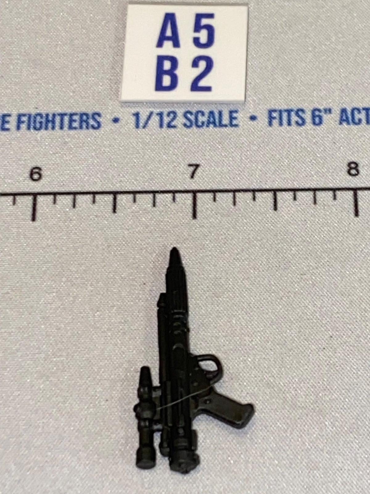 1/12 Scale Rebel Blaster Rifle - Star Wars Black Series - Black Plastic