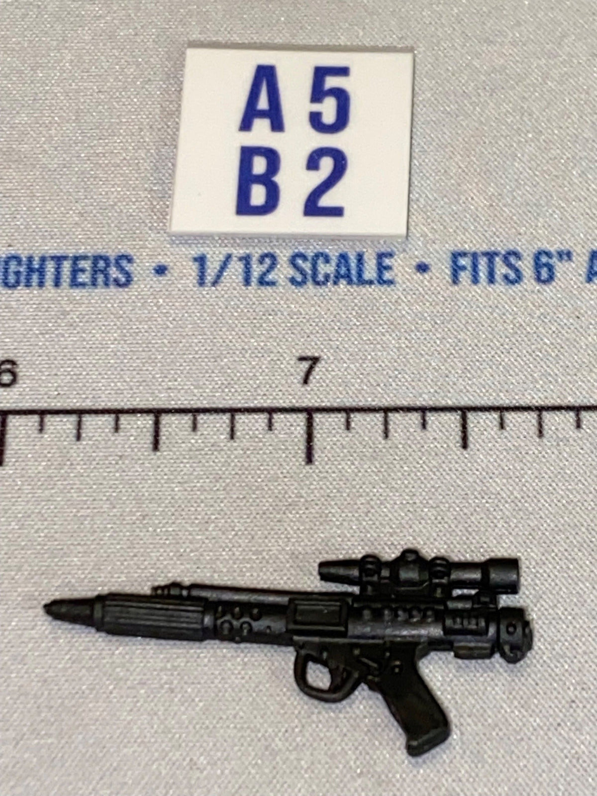 1/12 Scale Rebel Blaster Rifle - Star Wars Black Series - Black Plastic