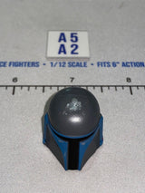 1/12 Scale Mandalorian Helmet - Star Wars Black Series - Blue/Grey