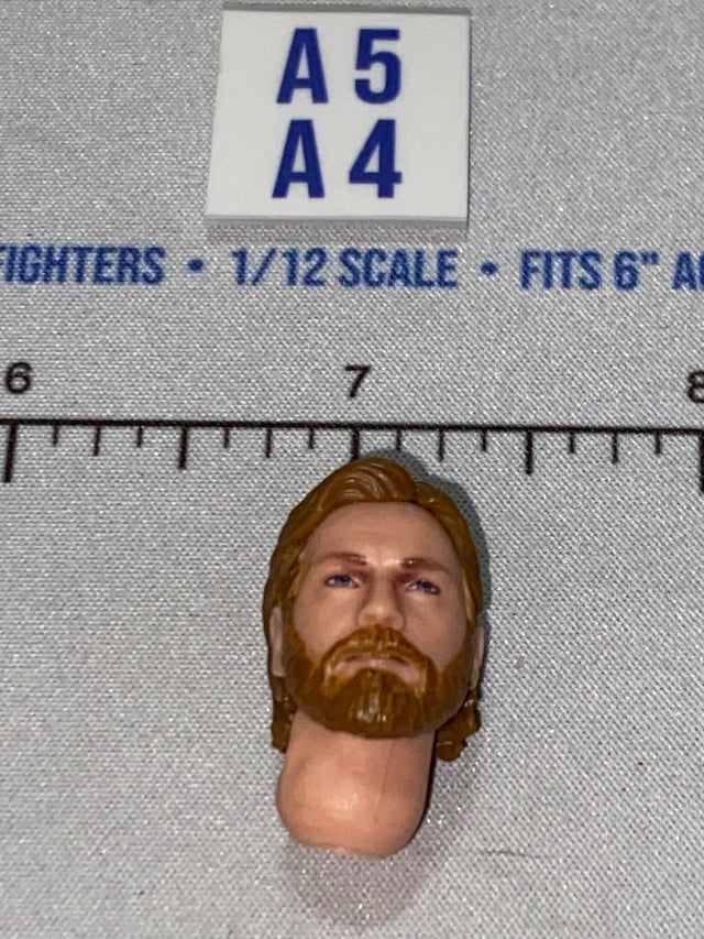 1/12 Scale Male Head Sculpt - Obiwan - - Star Wars Black Series