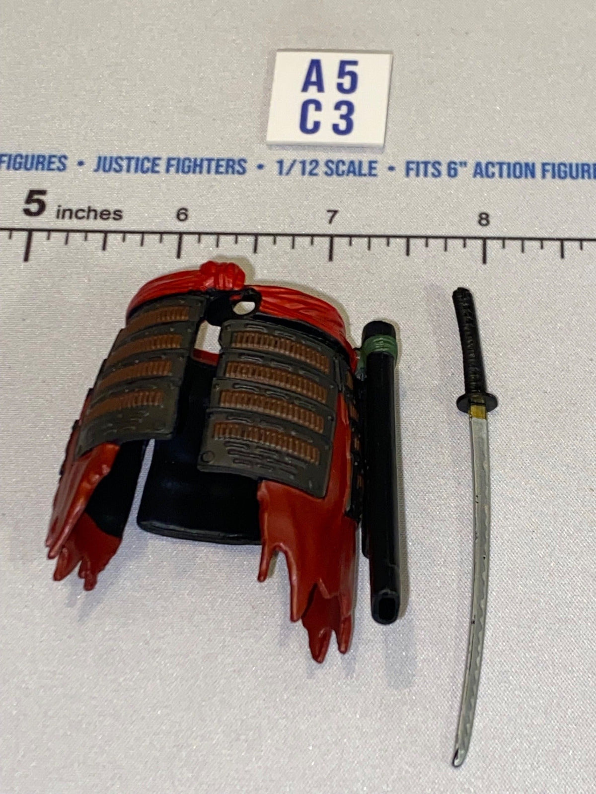 1/12 Scale Samurai Waist Body Armor with Katana