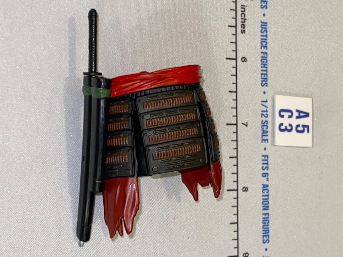 1/12 Scale Samurai Waist Body Armor with Katana