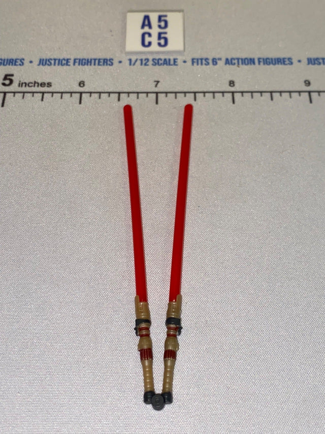 1/12 Scale Sith Dual Red Lightsabers - Star Wars Black Series