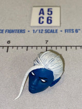 1/12 Scale Fantasy Blue Skinned Female Head Sculpt - Four Horsemen - Mythic Legions