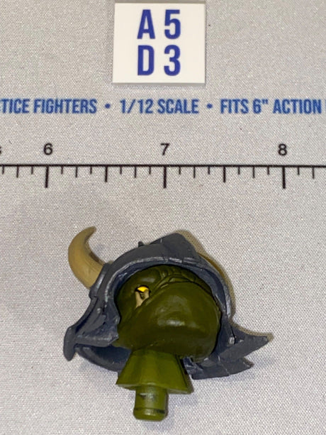 1/12 Scale Four Horsemen - Mythic Legions Fantasy Orc Warrior Helmeted Head Sculpt with Horns