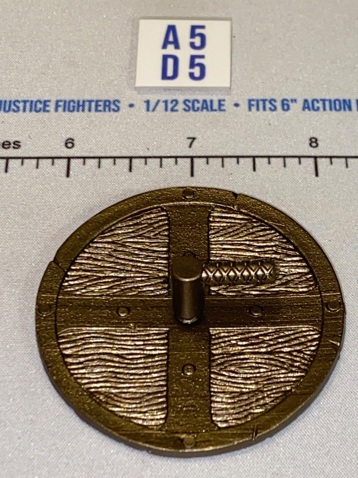 1/12 Scale Medieval Round Shield - Four Horsemen - Mythic Legions - Bronze