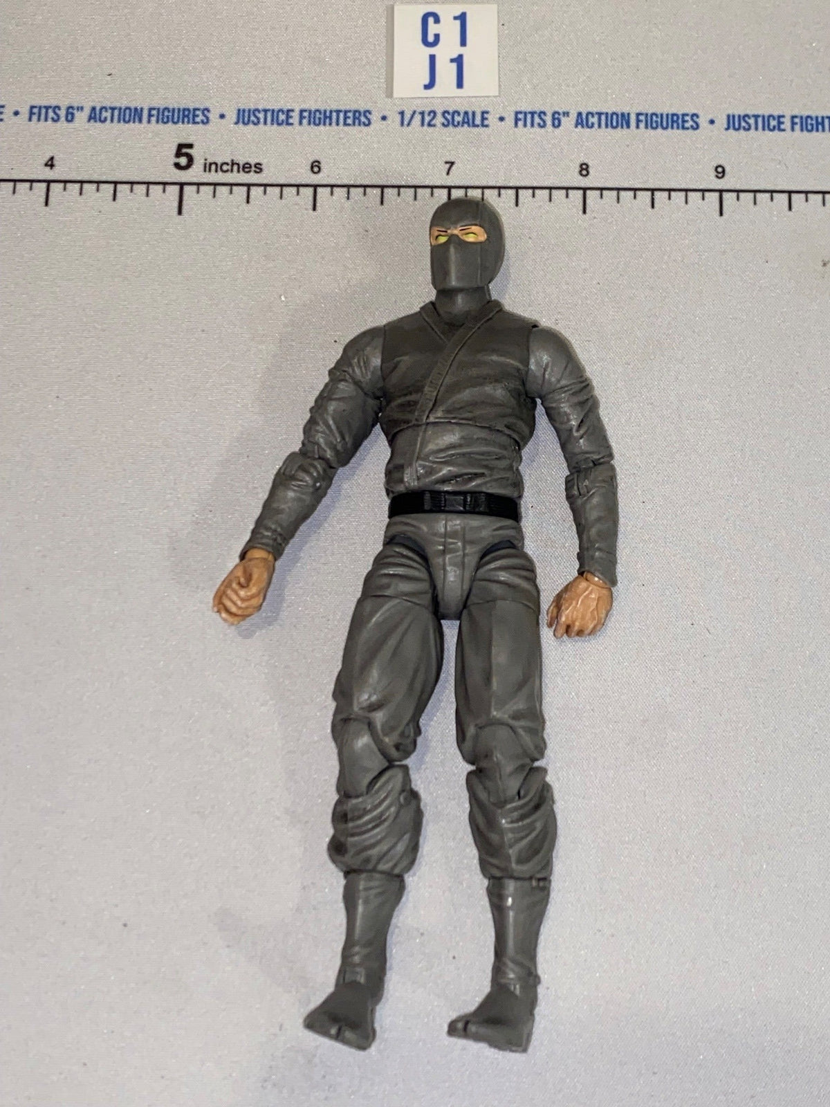 1/12 Scale Grey Ninja Action Figure Body - Icon Heroes