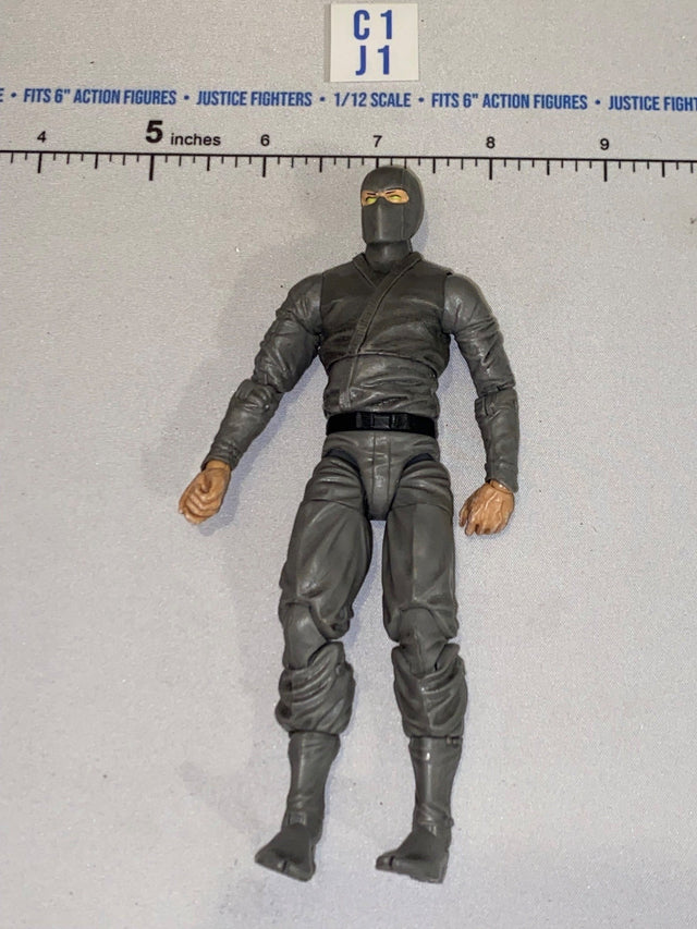 1/12 Scale Grey Ninja Action Figure Body - Icon Heroes