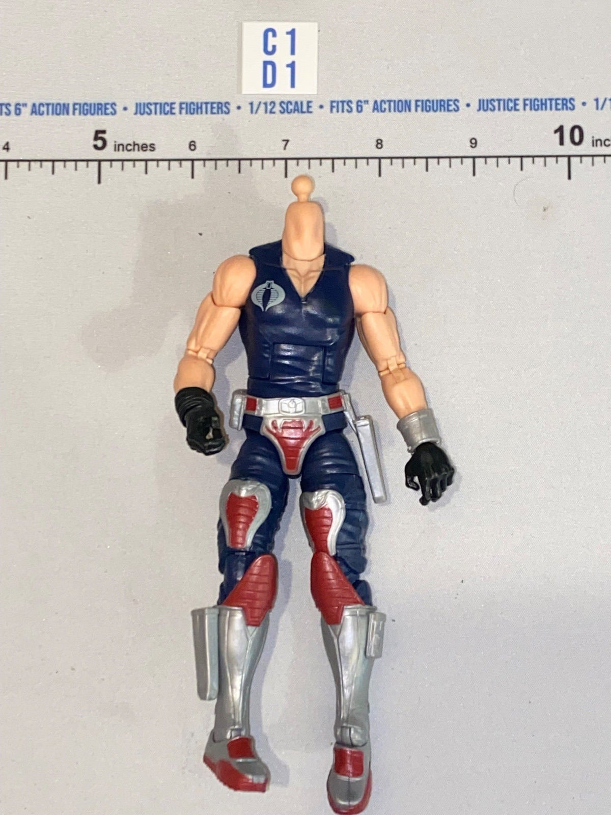 1/12 Scale Modern Era Cobra Action Figure - No Head - GI Joe Classified