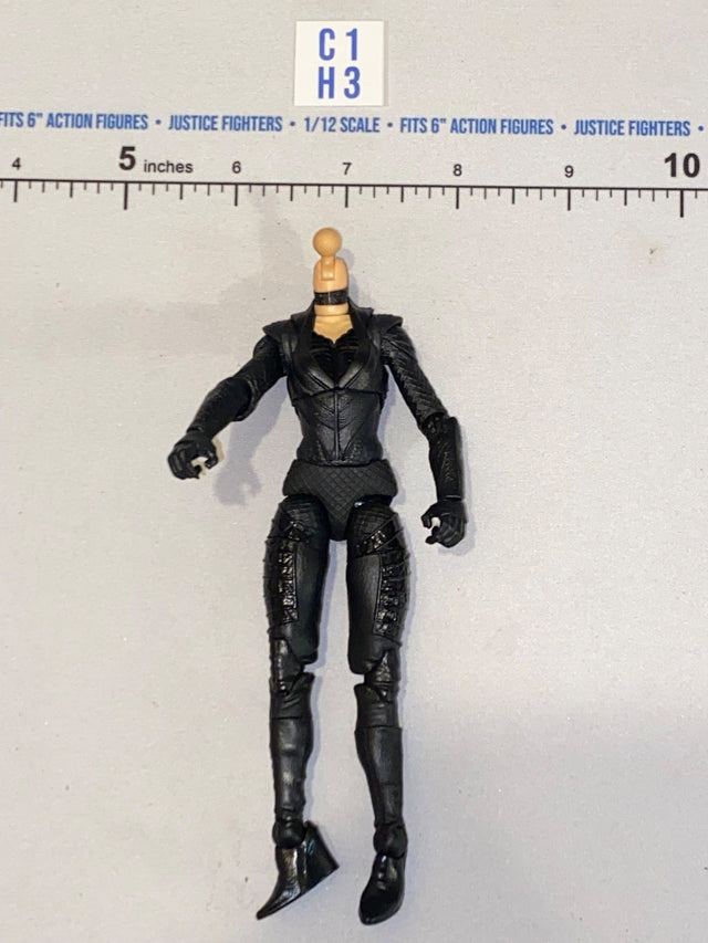 1/12 Scale GI Joe Classified Female Figure Body in Black Tactical Suit - Headless