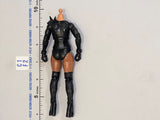 1/12 Scale Female Figure Body in Black Tactical Suit with Fishnet Detail - Headless