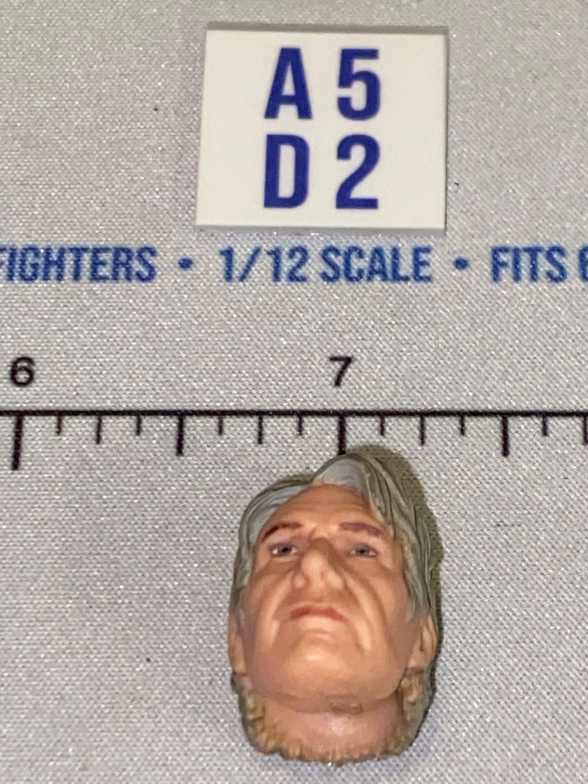 1/12 Scale Male Head Sculpt with Gray Hair - Star Wars Black Series