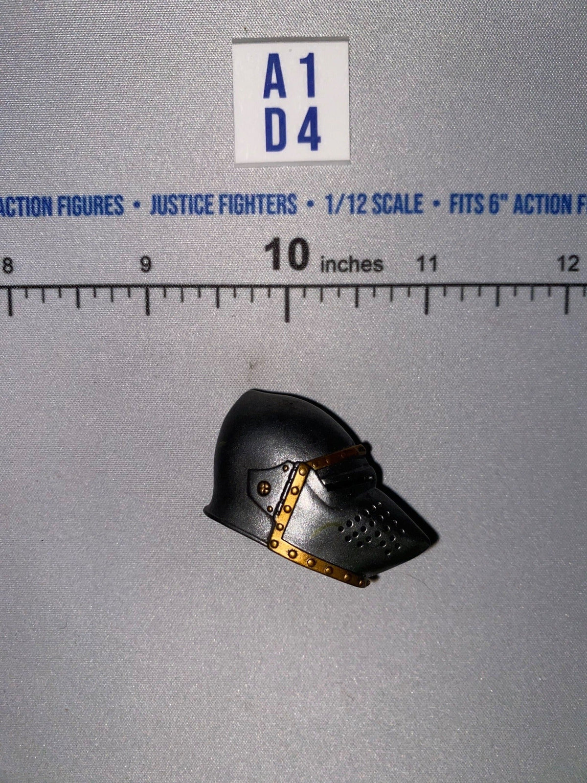 1/12 Scale Medieval Knight Closed Visor Helmet - Four Horsemen - Mythic Legions