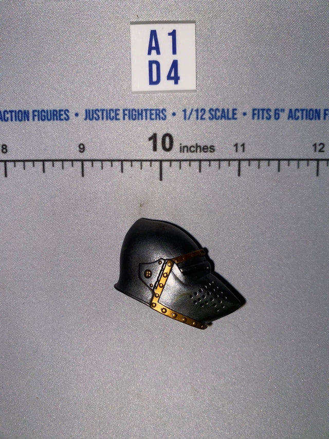 1/12 Scale Medieval Knight Closed Visor Helmet - Four Horsemen - Mythic Legions
