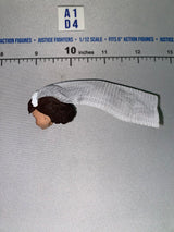1/12 Scale Female Bride Head Sculpt with Dark Hair and Wedding Veil - Neca