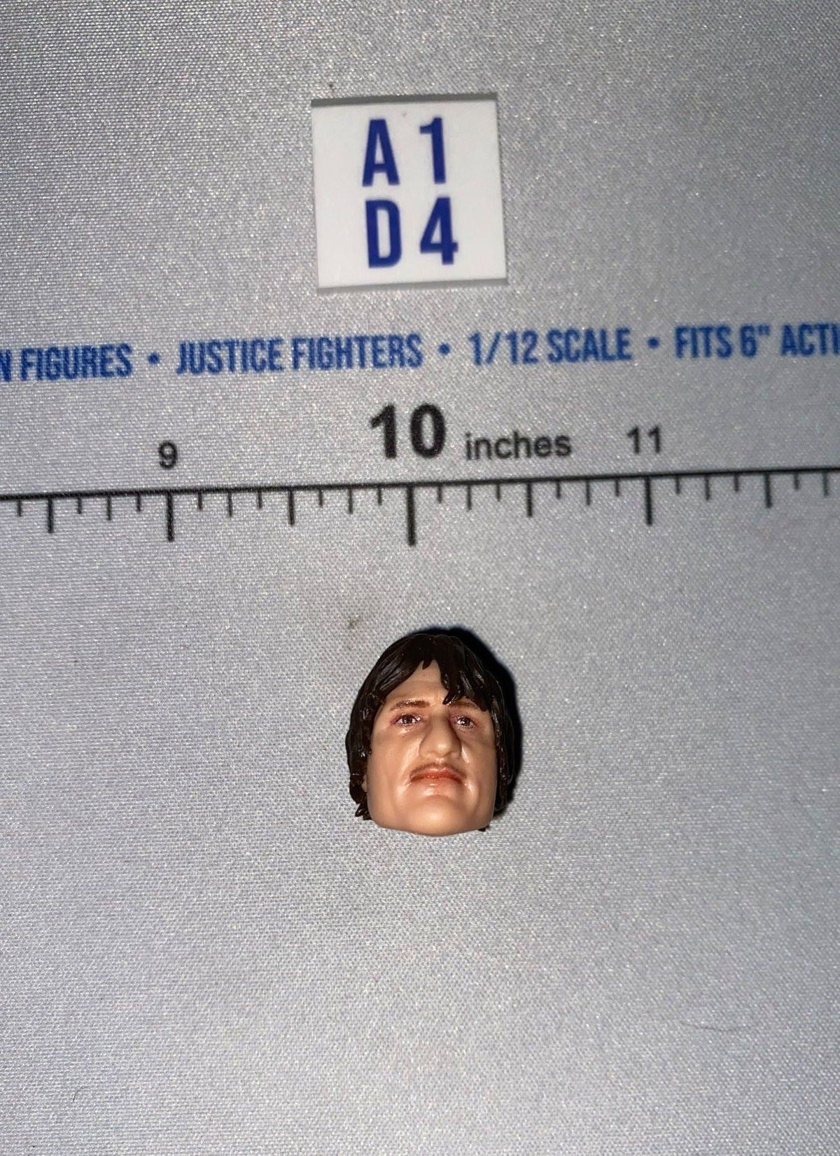 1/12 Scale Male Head Sculpt with Long Dark Hair - Star Wars Black Series