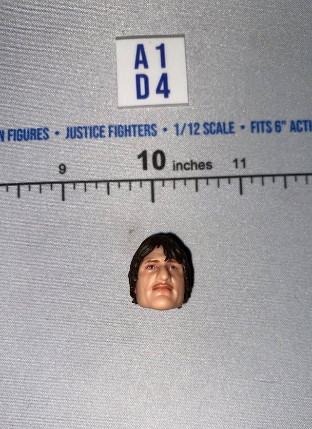 1/12 Scale Male Head Sculpt with Long Dark Hair - Star Wars Black Series