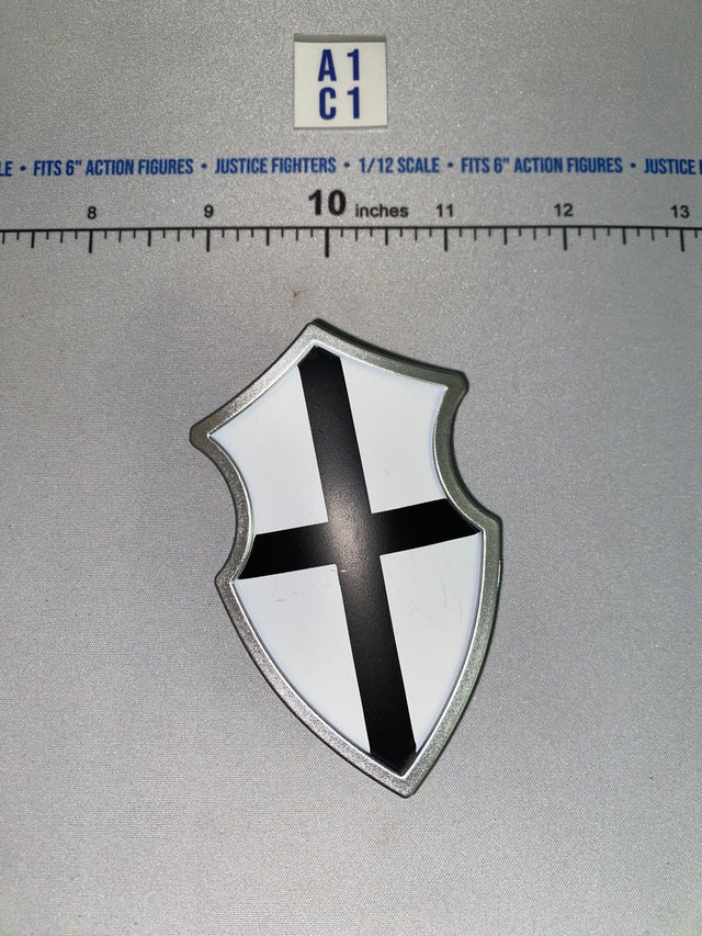 1/12 Scale Medieval Crusader Shield - Four Horsemen - Mythic Legions - Black Cross