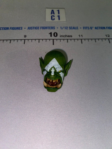 1/12 Scale Four Horsemen - Mythic Legions Fantasy Goblin Head Sculpt with Open Mouth and War Paint