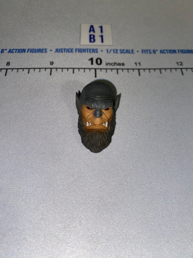 1/12 Scale Fantasy Orc Bearded Male Head Sculpt - Four Horsemen - Mythic Legions