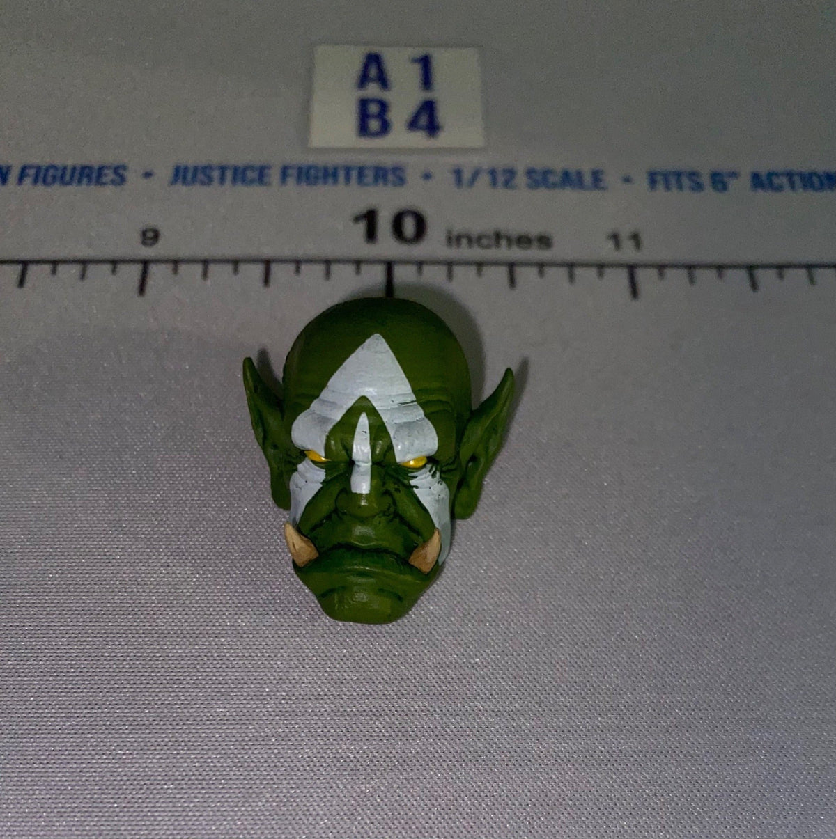 1/12 Scale Four Horsemen - Mythic Legions Fantasy Goblin Male Head Sculpt with Tusks and War Paint