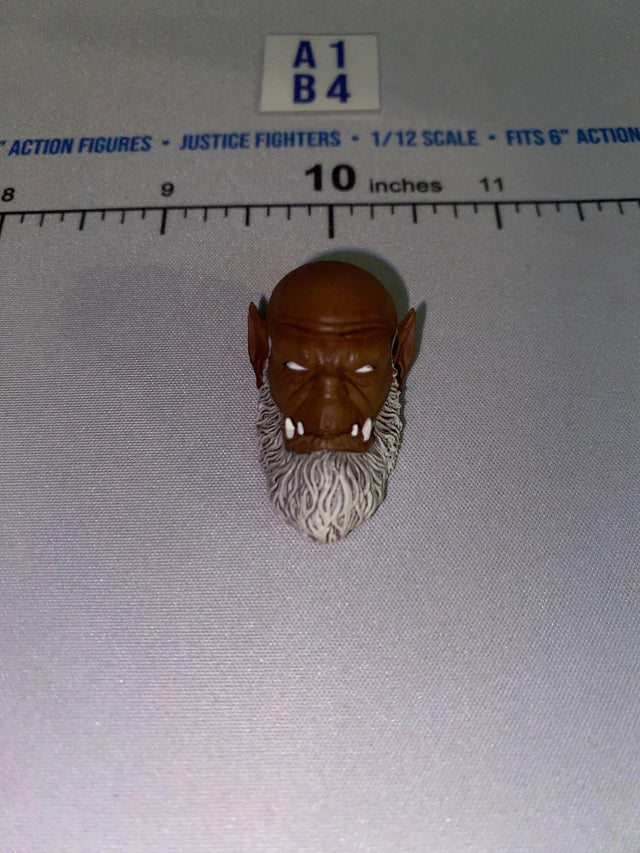 1/12 Scale Fantasy Orc Bearded Male Head Sculpt - Four Horsemen - Mythic Legions