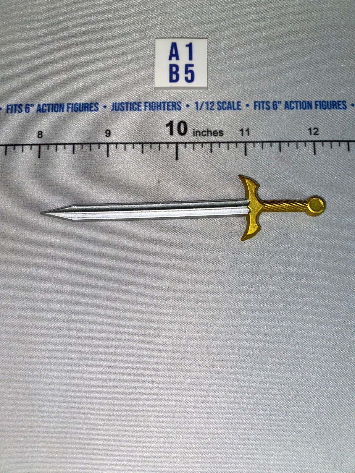 1/12 Scale Four Horsemen - Mythic Legions Medieval Fantasy Sword with Gold Handle and Guard