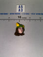 1/12 Scale Female Head Sculpt with Green Hat and Brown Hair