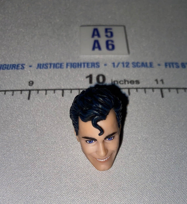 1/12 Scale Male Head Sculpt with Short Dark Wavy Hair