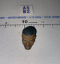 1/12 Scale Male Head Sculpt - Goatee African American - Green Eyes
