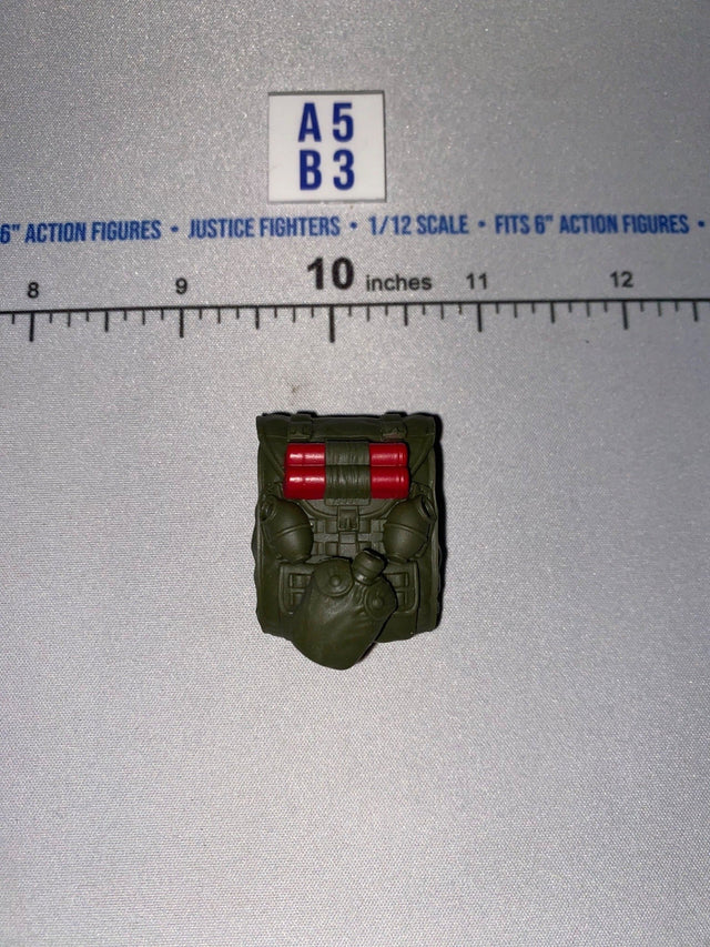 1/12 Scale GI Joe Classified Modern Era Olive Drab Tactical Backpack with Rockets