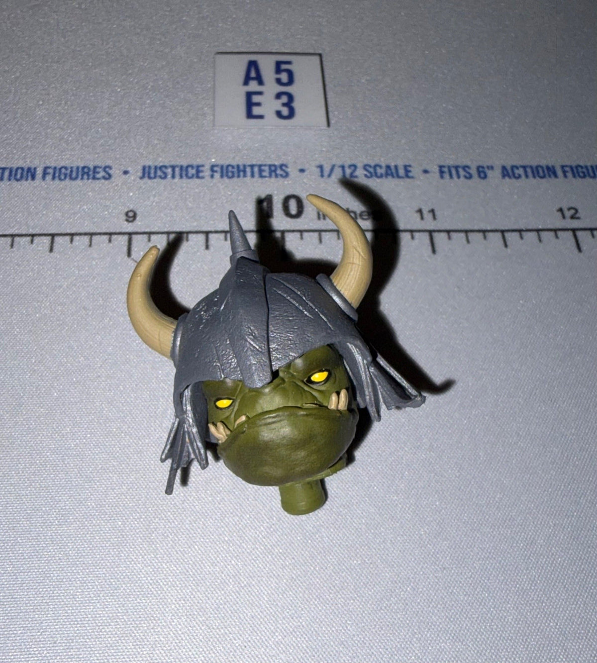 1/12 Scale Four Horsemen - Mythic Legions Fantasy Gobline Head Sculpt with Horned Helm
