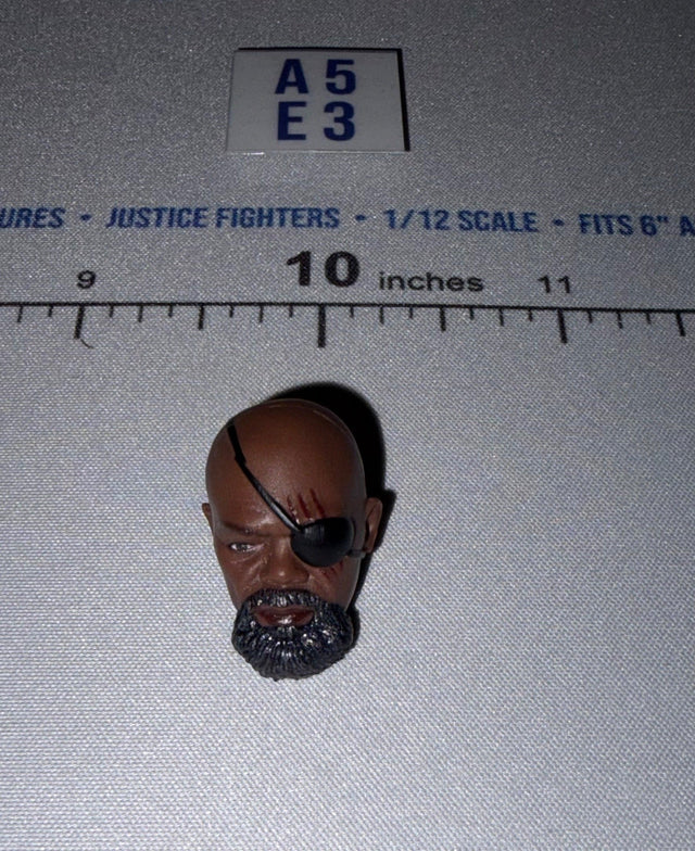 1/12 Scale Male Head Sculpt - Nick Fury - Marvel Legends